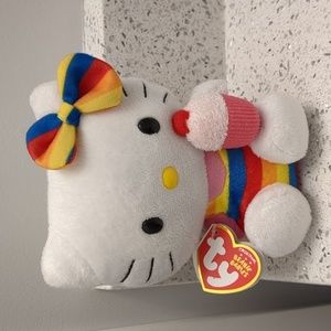 Hello Kitty Rainbow Cupcake beanie baby new with tag